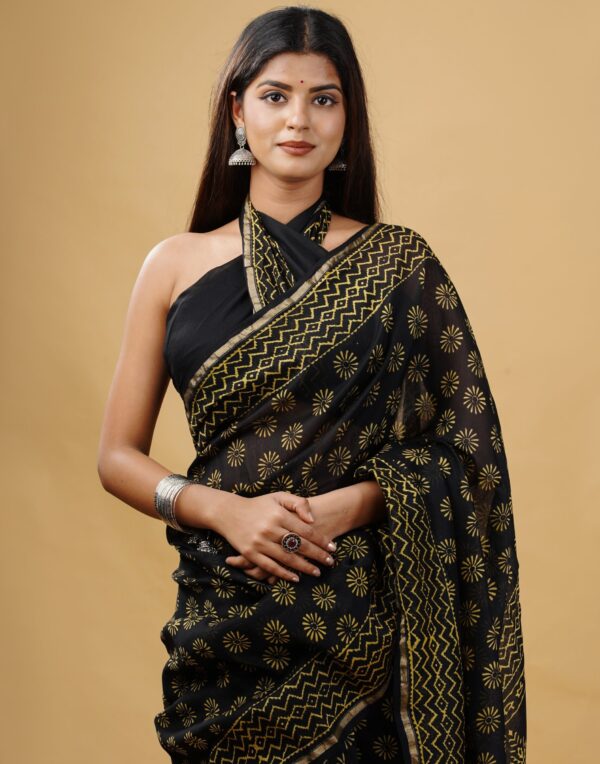 Latest Chanderi Sarees with Blouse Piece