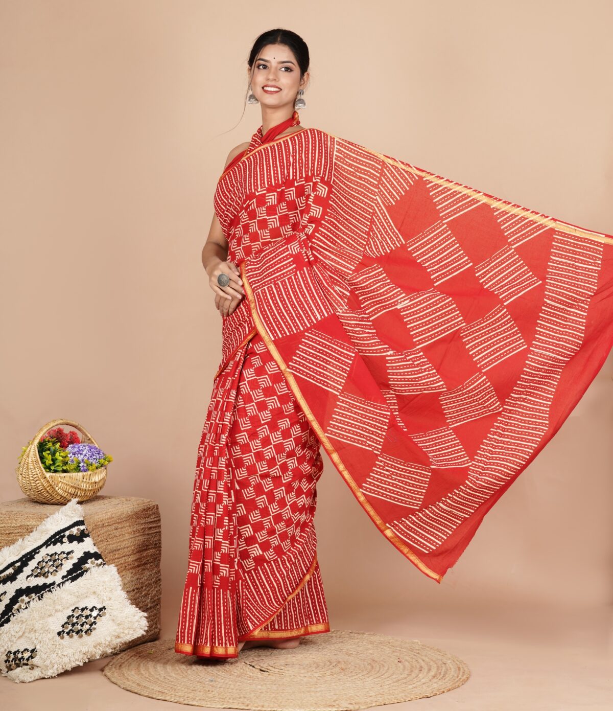 Joypur Fashions® zari border mulmul cotton saree collection