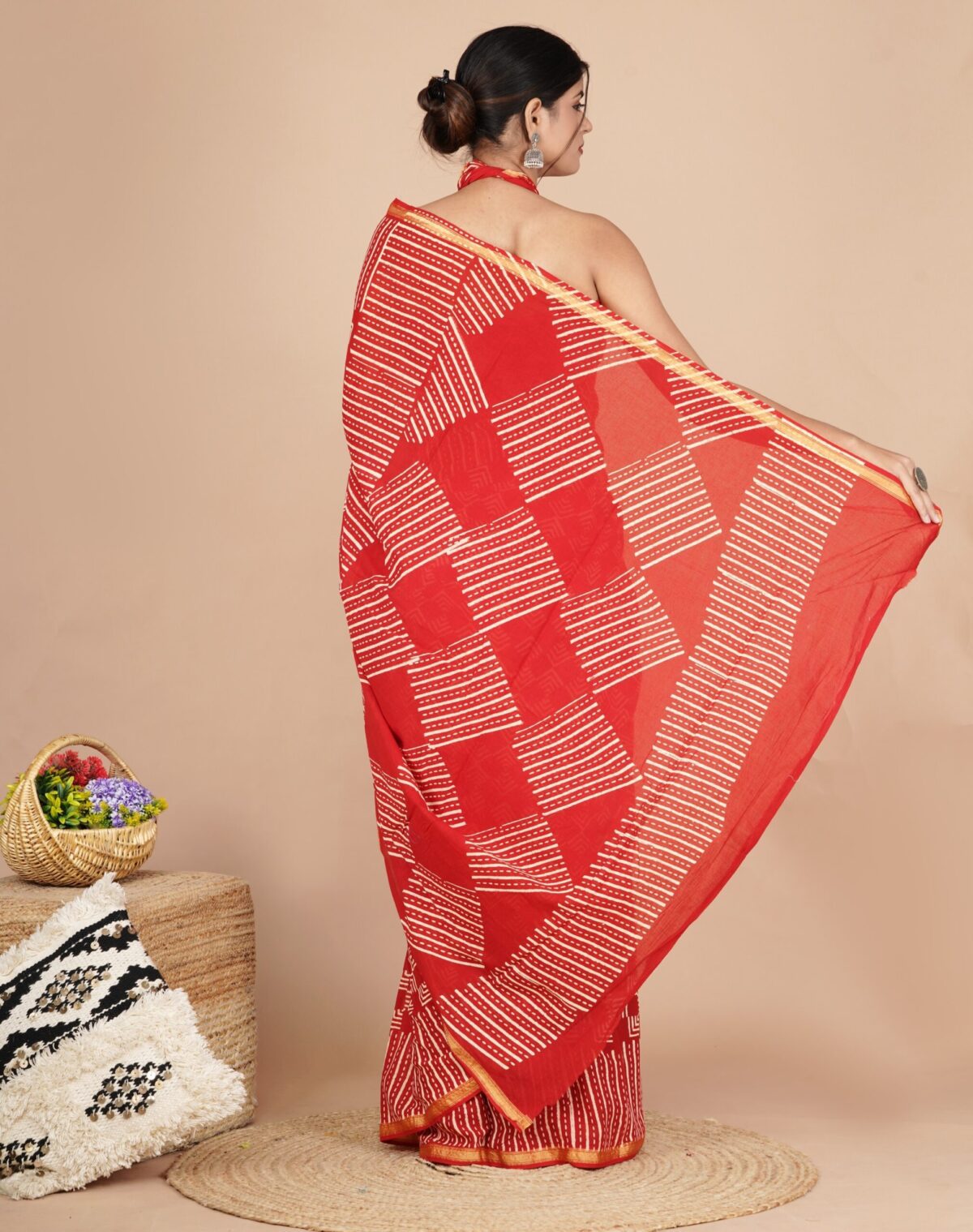 Joypur Fashions® zari border mulmul cotton saree collection